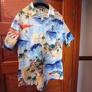New AMETICAN EAGLE coton HAWAII SURFER button Up